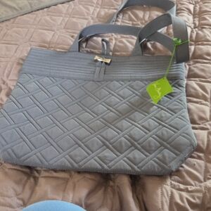 Vera Bradley Gray Quilted Tote
